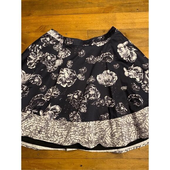 Prabal Gurung for Target size 8 Black White Floral A-Line Skirt spring - Picture 3 of 7
